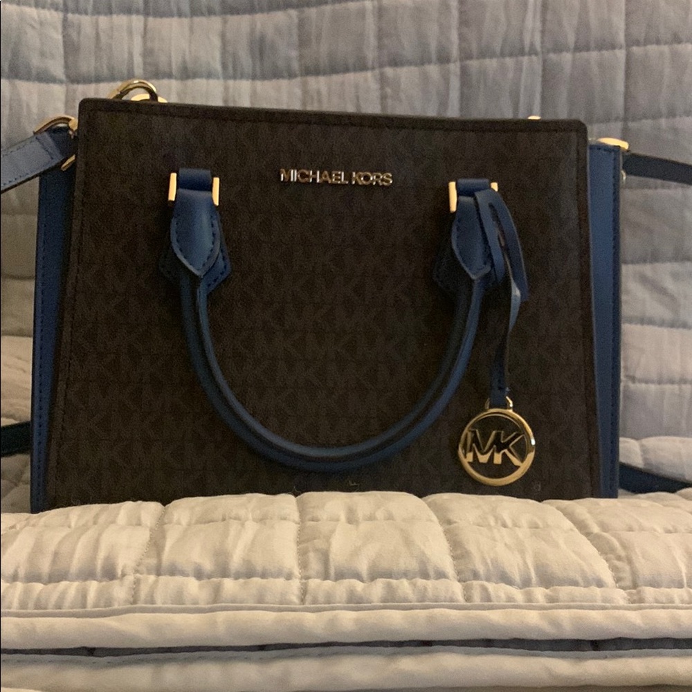 Michael Kors Brown and Blue Women's Bag